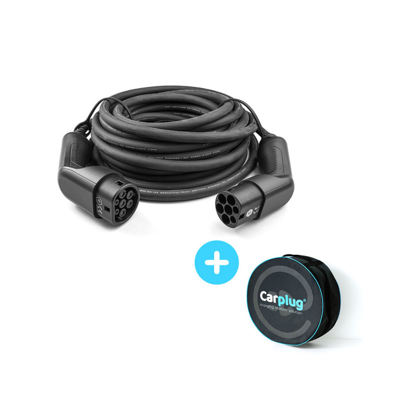 Câble Type 2 — 5m — 22 kW — Voltcasa Maroc